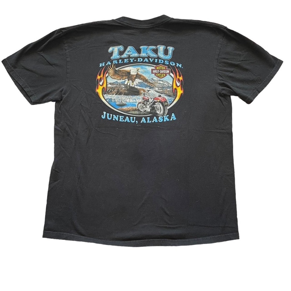 Harley-Davidson Black Taku Alaska Rare Graphic Tee- Size 2XL